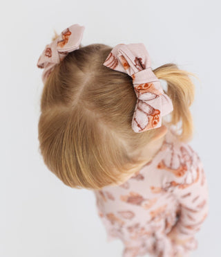 WOODLAND TEDDY DREAM BOW HAIR CLIPS