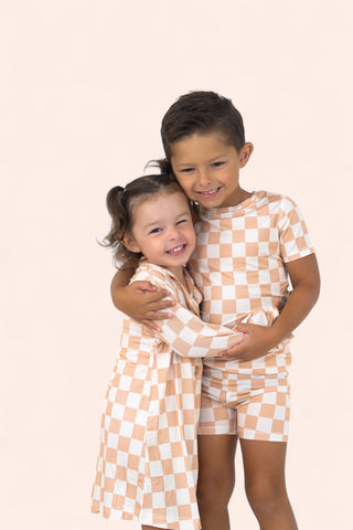 SANDY CHECKERS DREAM SHORT SET