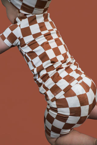 COPPER CHECKERS DREAM SHORT SET