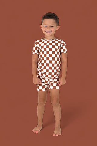 COPPER CHECKERS DREAM SHORT SET