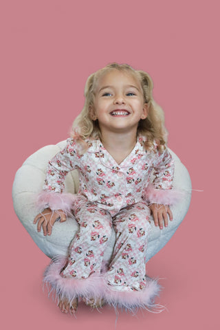 SANTA BABY CHECKERS GIRL’S FLARE FEATHERED DREAM SET