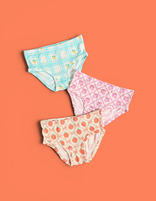 PEACH PERFECT BOWS DREAM GIRL'S BRIEF SET