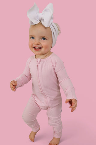 PINK ROSE RIB DREAM ROMPER