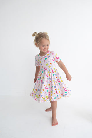 CoComelon x Dream Big Little Co ALPHABET SHORT SLEEVE DREAM RUFFLE DRESS