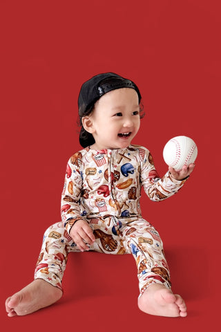 TAKE ME OUT TO THE BALL GAME DREAM ROMPER