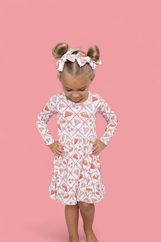 SLICE OF FALL LONG SLEEVE DREAM RUFFLE DRESS