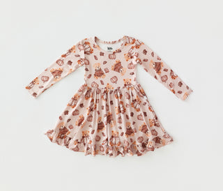 WOODLAND TEDDY DREAM RUFFLE DRESS