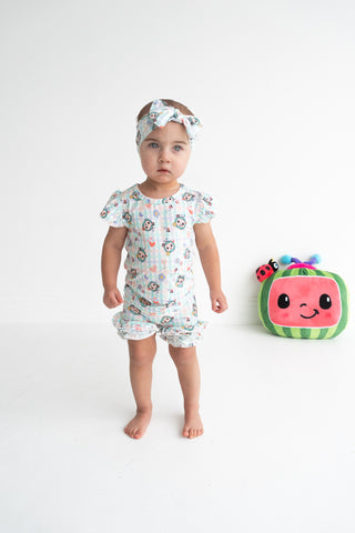 CoComelon x Dream Big Little Co SPRINGTIME MELON DREAM RUFFLE SHORTS