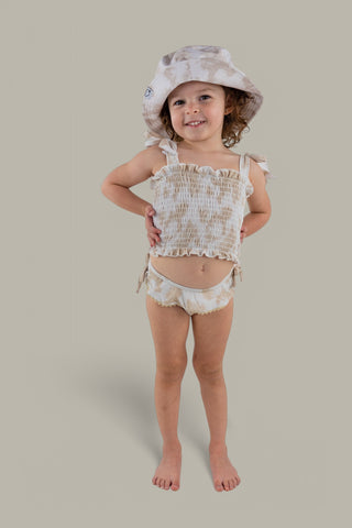 SANDY SHORES DREAM SMOCKED TWO PIECE SWIM SUIT