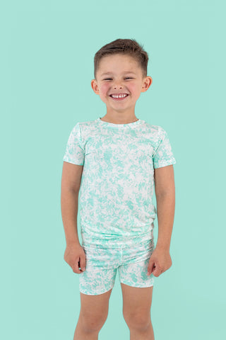 SEAFOAM TIE DYE DREAM SHORT SET