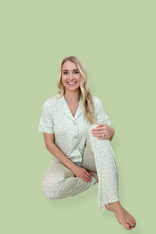 SAGE WAVY CHECKERS WOMEN'S RELAXED FLARE DREAM SET