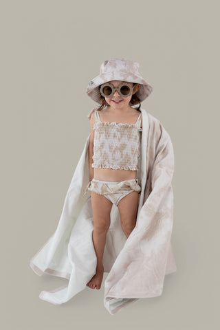 SANDY SHORES DREAM SMOCKED TWO PIECE SWIM SUIT