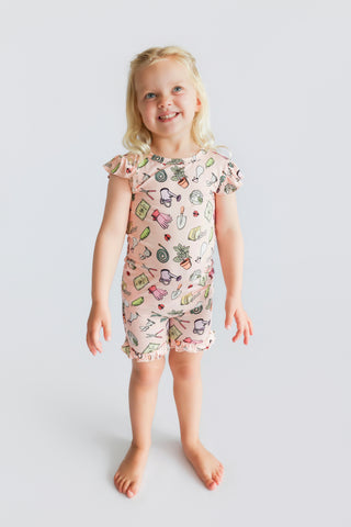 IN THE GARDEN DREAM RUFFLE SHORT SET