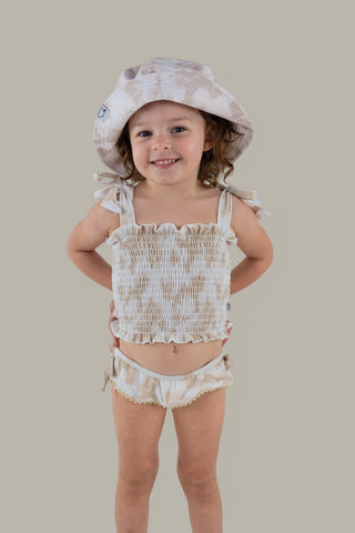 SANDY SHORES DREAM SMOCKED TWO PIECE SWIM SUIT