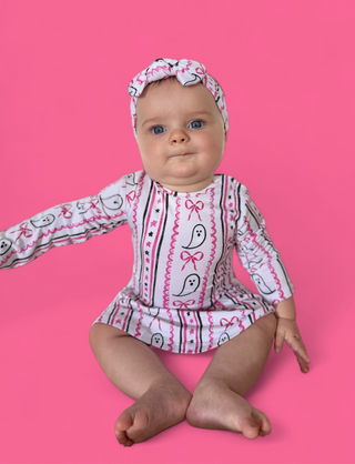 BOO AND BOWS LONG SLEEVE DREAM BODYSUIT DRESS