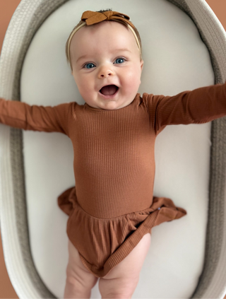 ESPRESSO LONG SLEEVE DREAM BODYSUIT DRESS