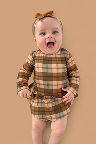 HARVEST TARTAN DREAM BODYSUIT DRESS