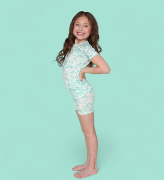 SEAFOAM TIE DYE DREAM SHORT SET