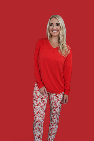 JOLLY SANTA CHECKERS WOMEN’S JOGGER DREAM SET