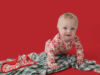 JOLLY SANTA CHECKERS DREAM ROMPER