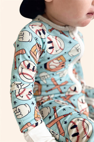 BASEBALL SMILEY DREAM ROMPER