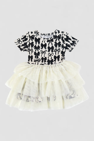 NEUTRAL BOWS DREAM TUTU DRESS