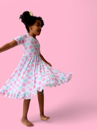 VIOLET FIELDS DREAM RUFFLE DRESS