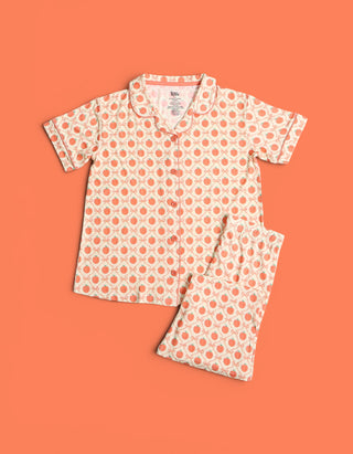 PEACH PERFECT BOWS DREAM GIRL'S FLARE SET