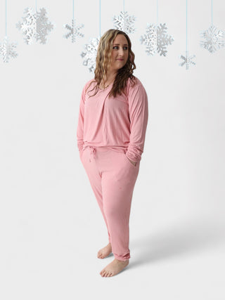 MAUVE RIB WOMEN’S JOGGER DREAM SET