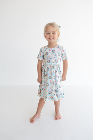 CoComelon x Dream Big Little Co SPRINGTIME MELON SHORT SLEEVE DREAM RUFFLE DRESS