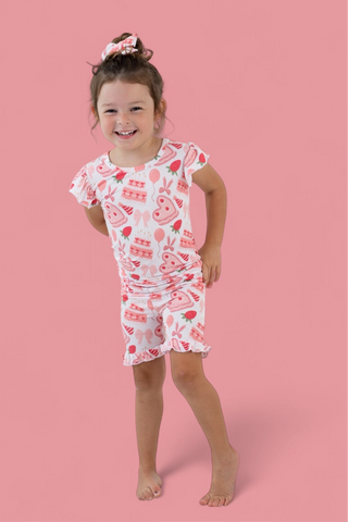 BERRY SWEET BIRTHDAY DREAM RUFFLE SHORT SET