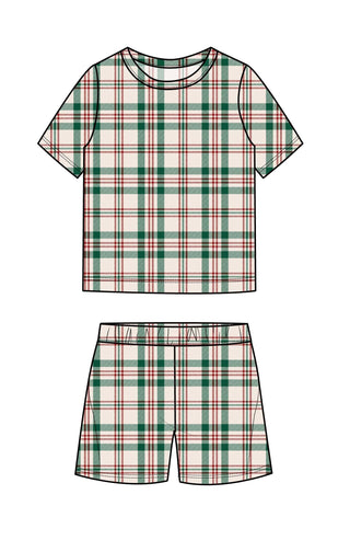 PRE-ORDER FESTIVE FLANNEL DREAM SHORT SET SHIPS 09/17-09/26