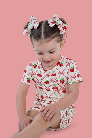 CHERRY BOW BERRY DREAM BOW HAIR CLIPS