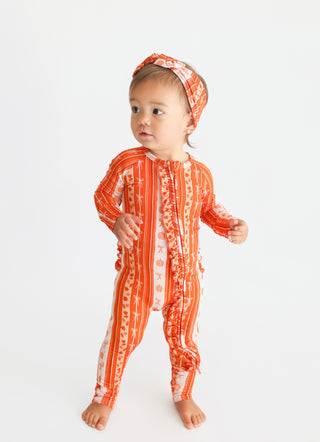 PUMPKIN PATCH BOWS DREAM RUFFLE ROMPER