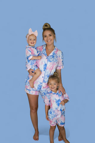 COTTON CANDY TIE DYE WOMEN’S DREAM SHORT SET