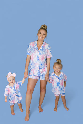 COTTON CANDY TIE DYE WOMEN’S DREAM SHORT SET