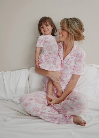 BLUSH BUNNY TOILE DREAM BODYSUIT DRESS