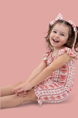 CANDY HEARTS DREAM RUFFLE SHORT SET