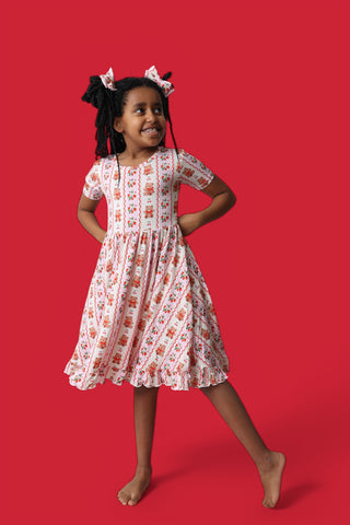 BERRY BEAR BLISS DREAM RUFFLE DRESS