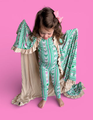 LUCKY RAINBOW RIBBONS DREAM RUFFLE BLANKET