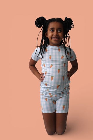 SPRING HARVEST CHECK DREAM SHORT SET