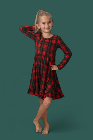 TARTAN CHEER DREAM RUFFLE DRESS