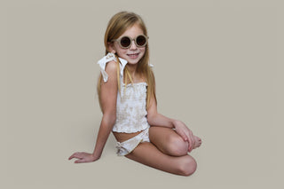 SANDY SHORES DREAM SMOCKED TWO PIECE SWIM SUIT