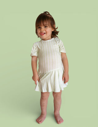 SPRINGTIME STRIPE DREAM BODYSUIT DRESS