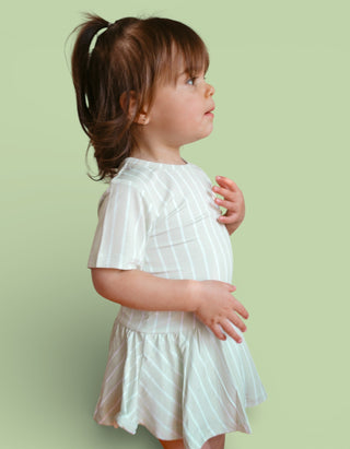 SPRINGTIME STRIPE DREAM BODYSUIT DRESS