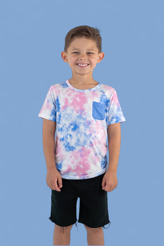 COTTON CANDY TIE DYE DREAM POCKET TEE