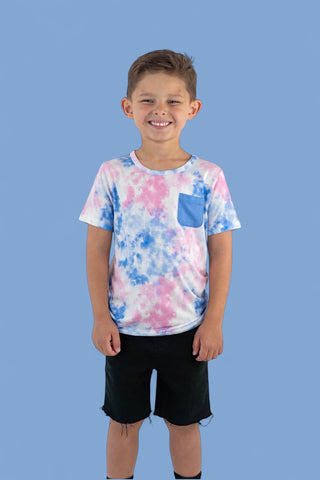 COTTON CANDY TIE DYE DREAM POCKET TEE