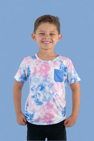 COTTON CANDY TIE DYE DREAM POCKET TEE