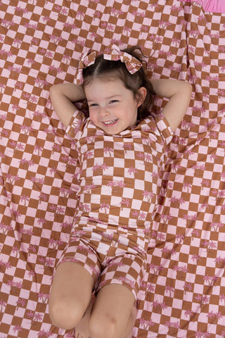 EXCLUSIVE SUNSET BEACH CHECKERS DREAM SHORT SET