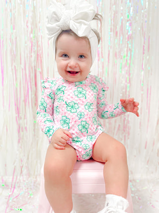 LITTLE MISS SHAMROCK DREAM BUBBLE ROMPER